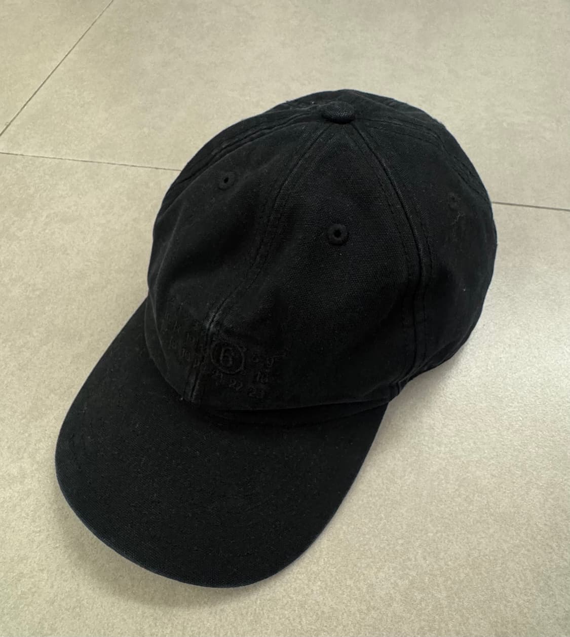 MM6 메종마르지엘라 넘버링 워시드 캔버스 모자 사이즈L 상품이미지3