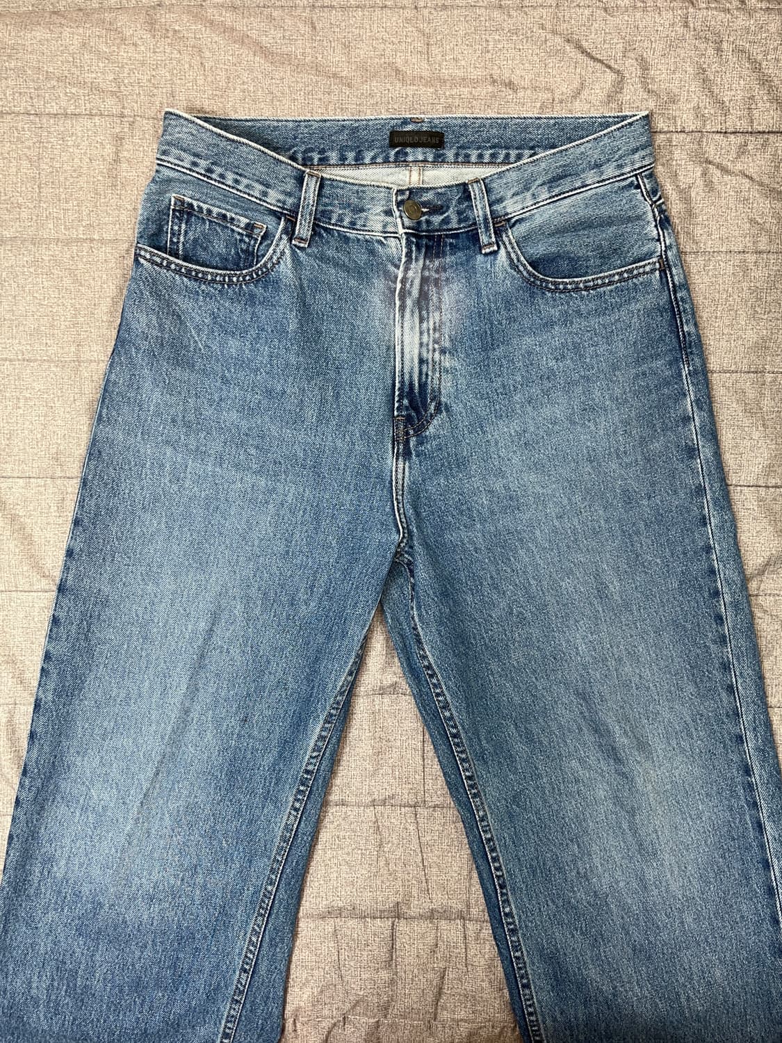 유니클로 와이드 스트레이트 진 블루 상품이미지2