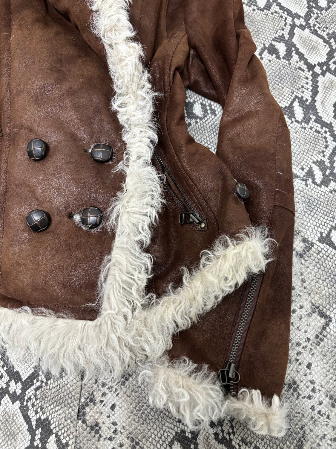 00‘s High Neck Button Sheep Fur&Leather  상품이미지4