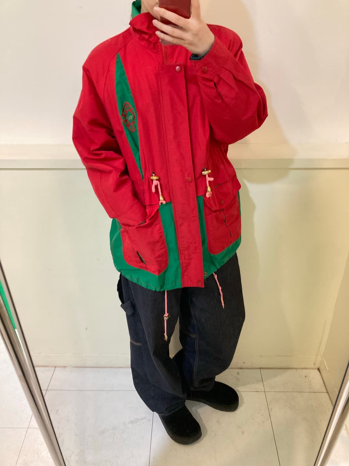 레트로 바람막이 하프 버튼 코트/집업 상품이미지10