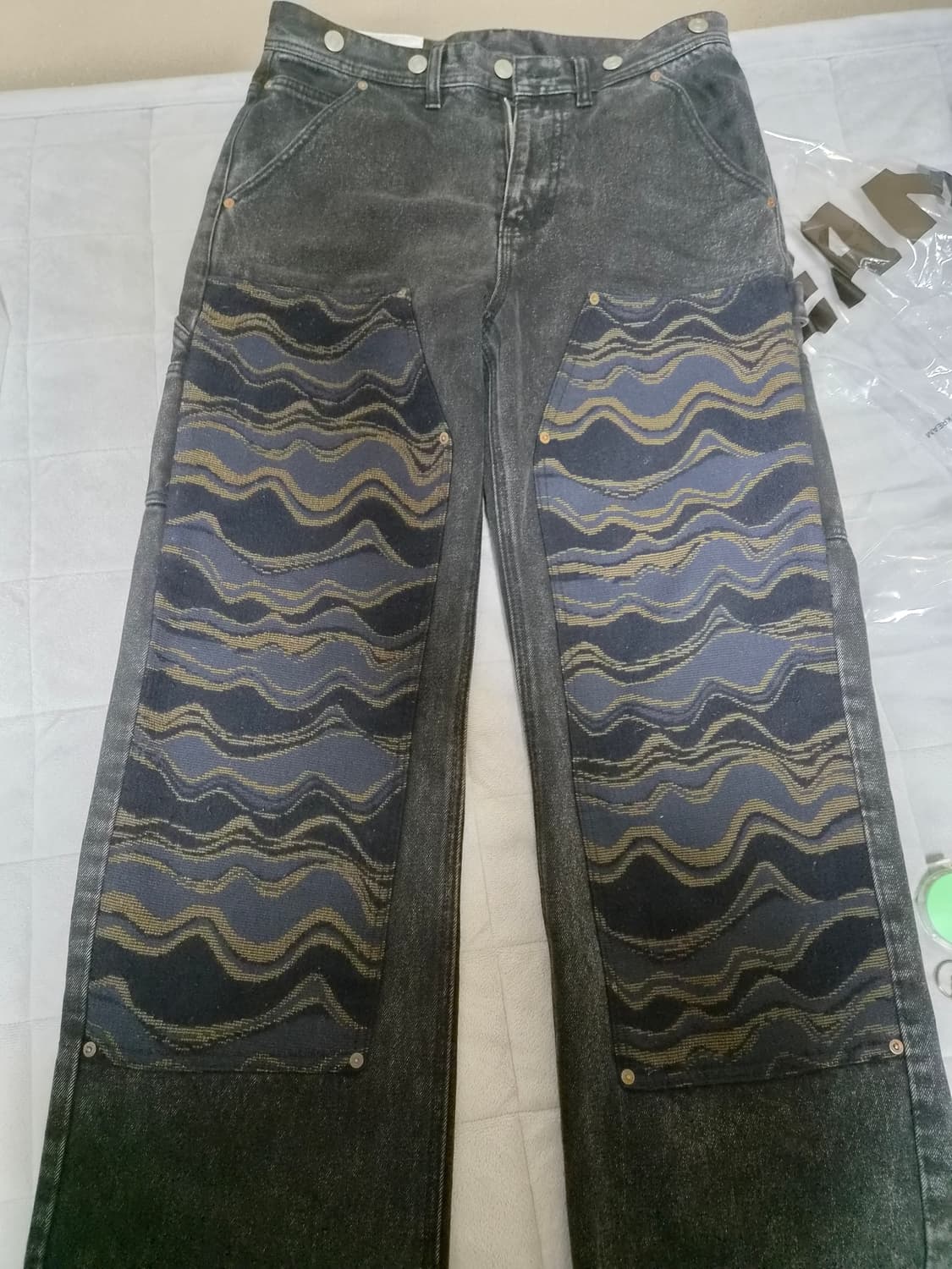 [M] 앤더슨벨 에스닉 카펜터 팬츠 블랙 상품이미지1