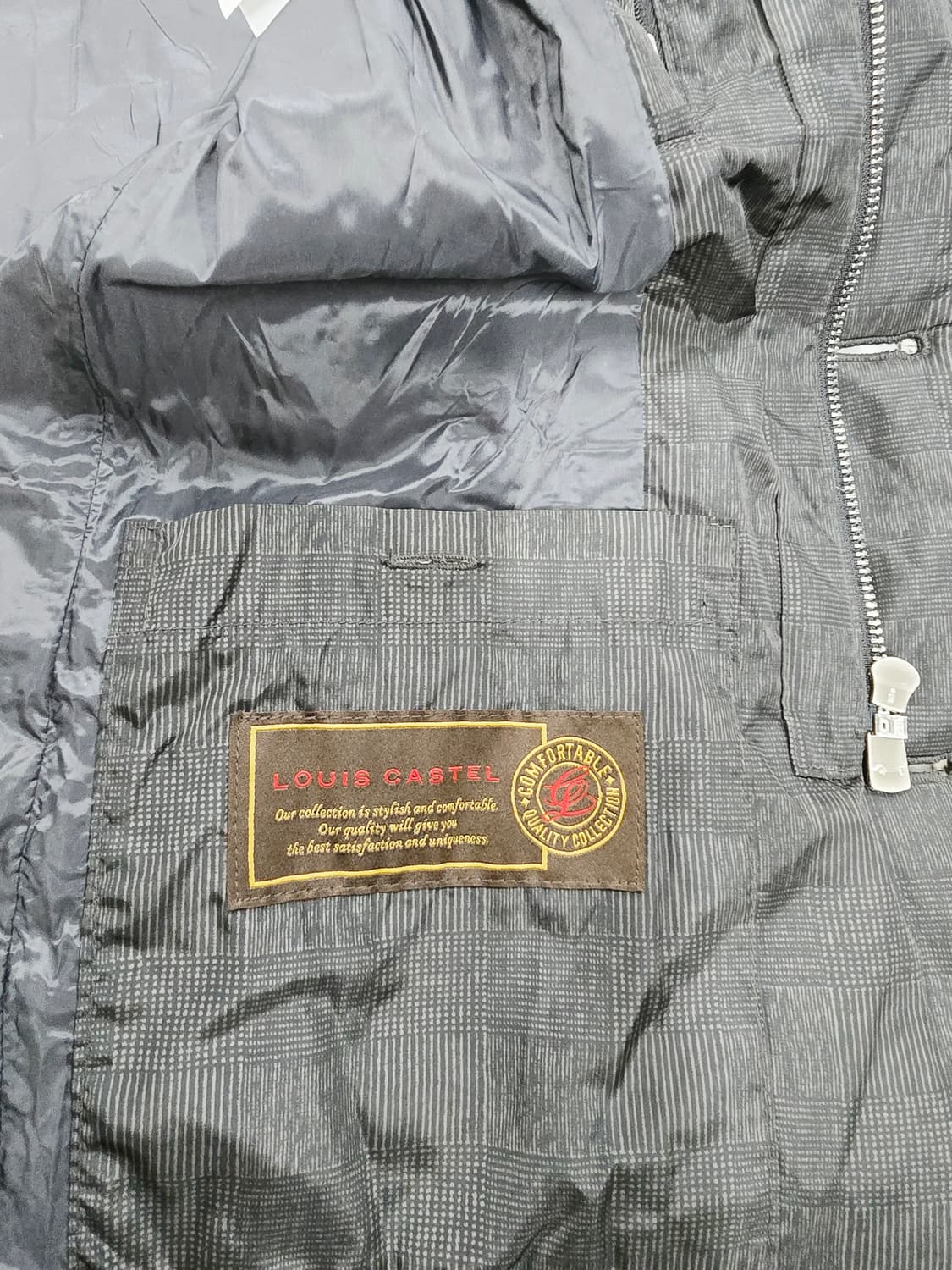 루이까스텔 퀼팅 자켓 그레이체크95 상품이미지8