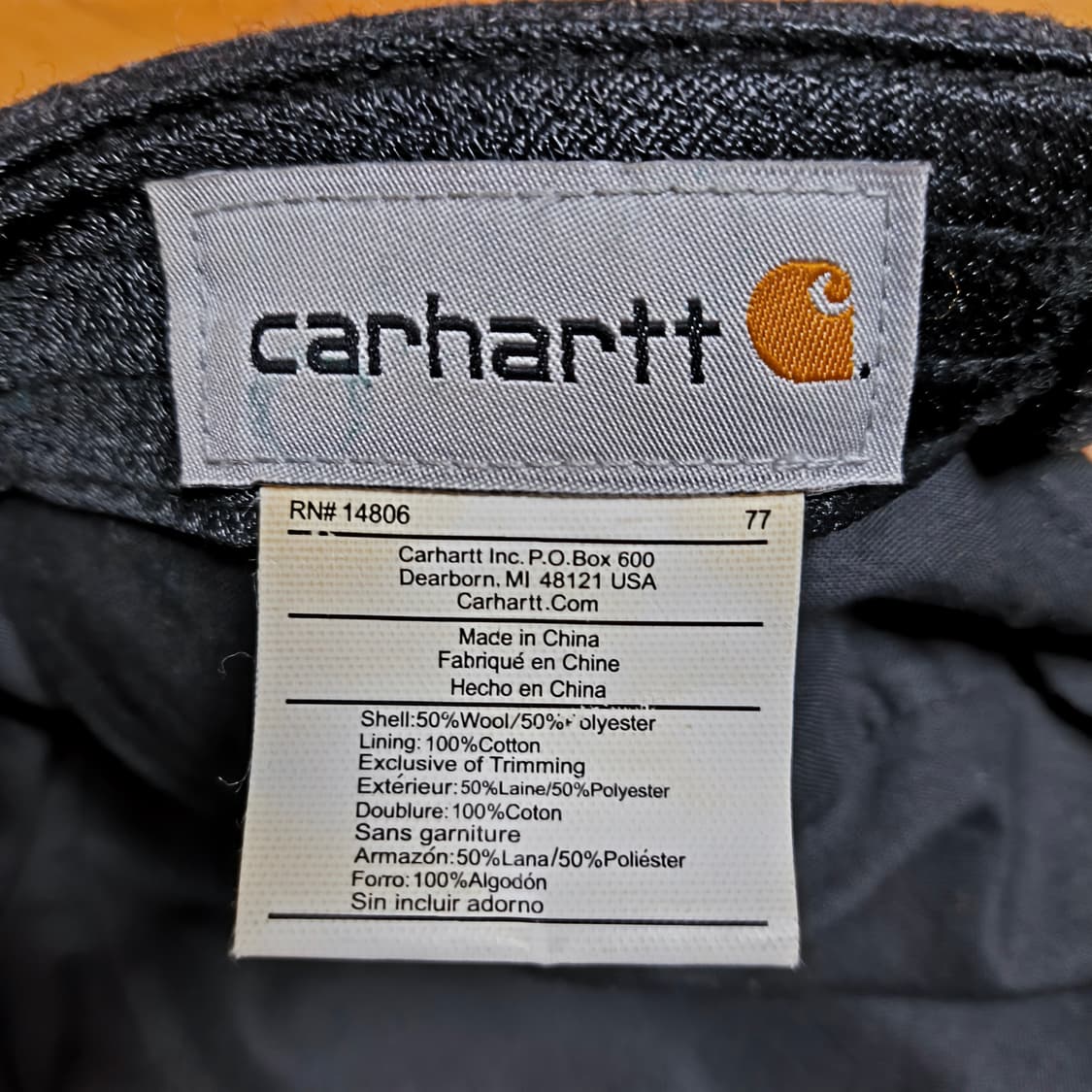 칼하트 차콜 밀리터리캡 상품이미지5