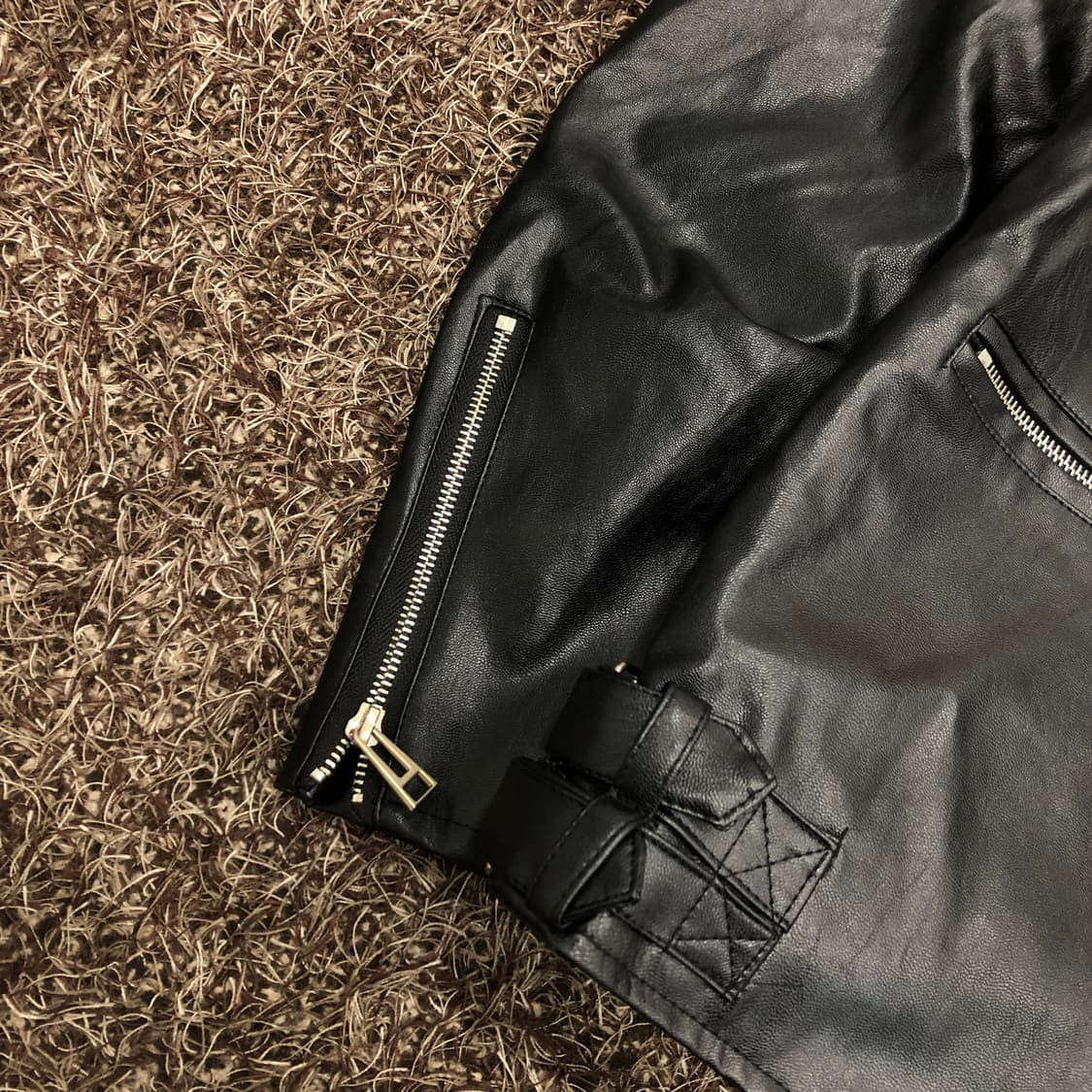 새상품 PU레더 라이더 바이커 가죽 자켓 상품이미지3