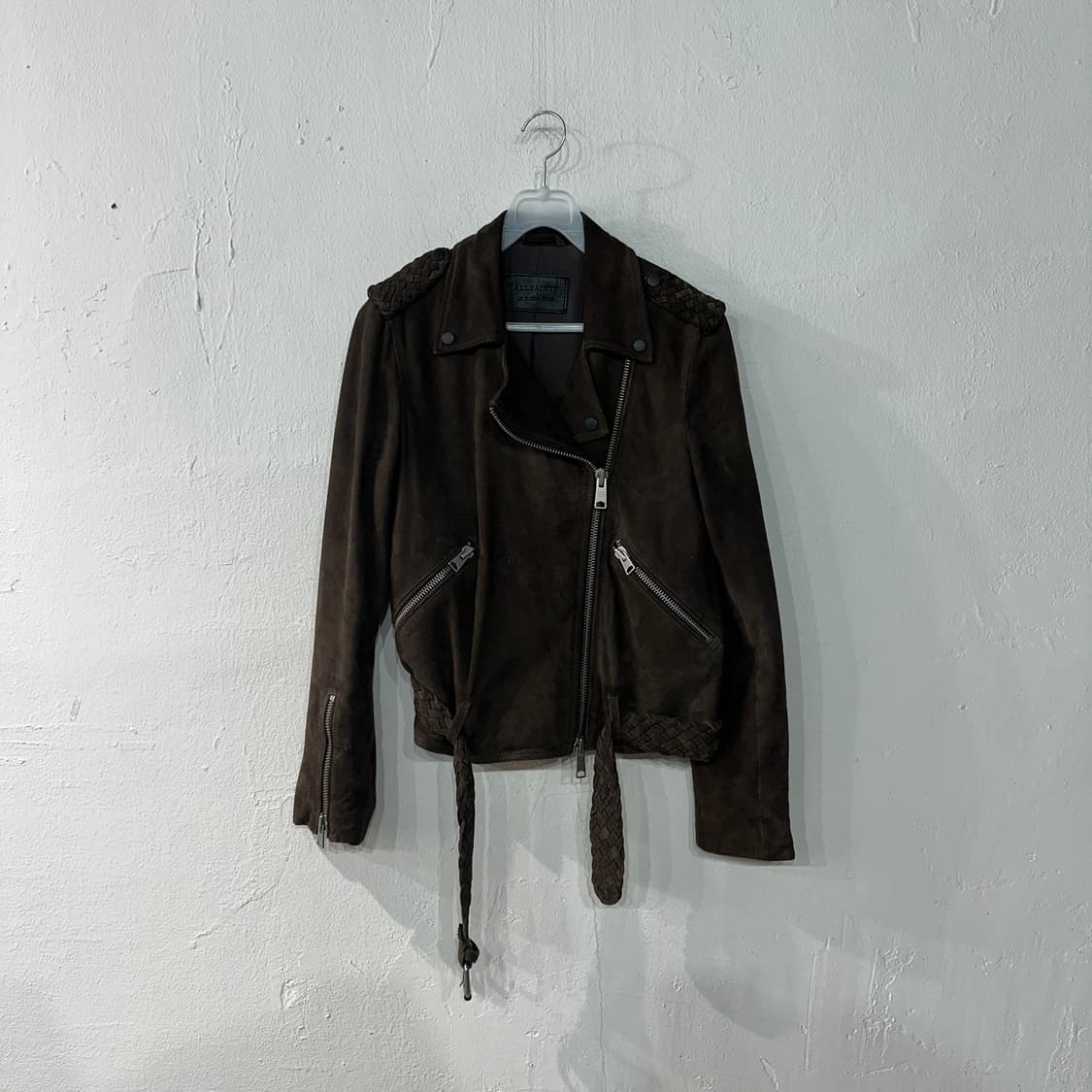 올세인츠 염소가죽 스웨이드 라이더 자켓 여성S 상품이미지1