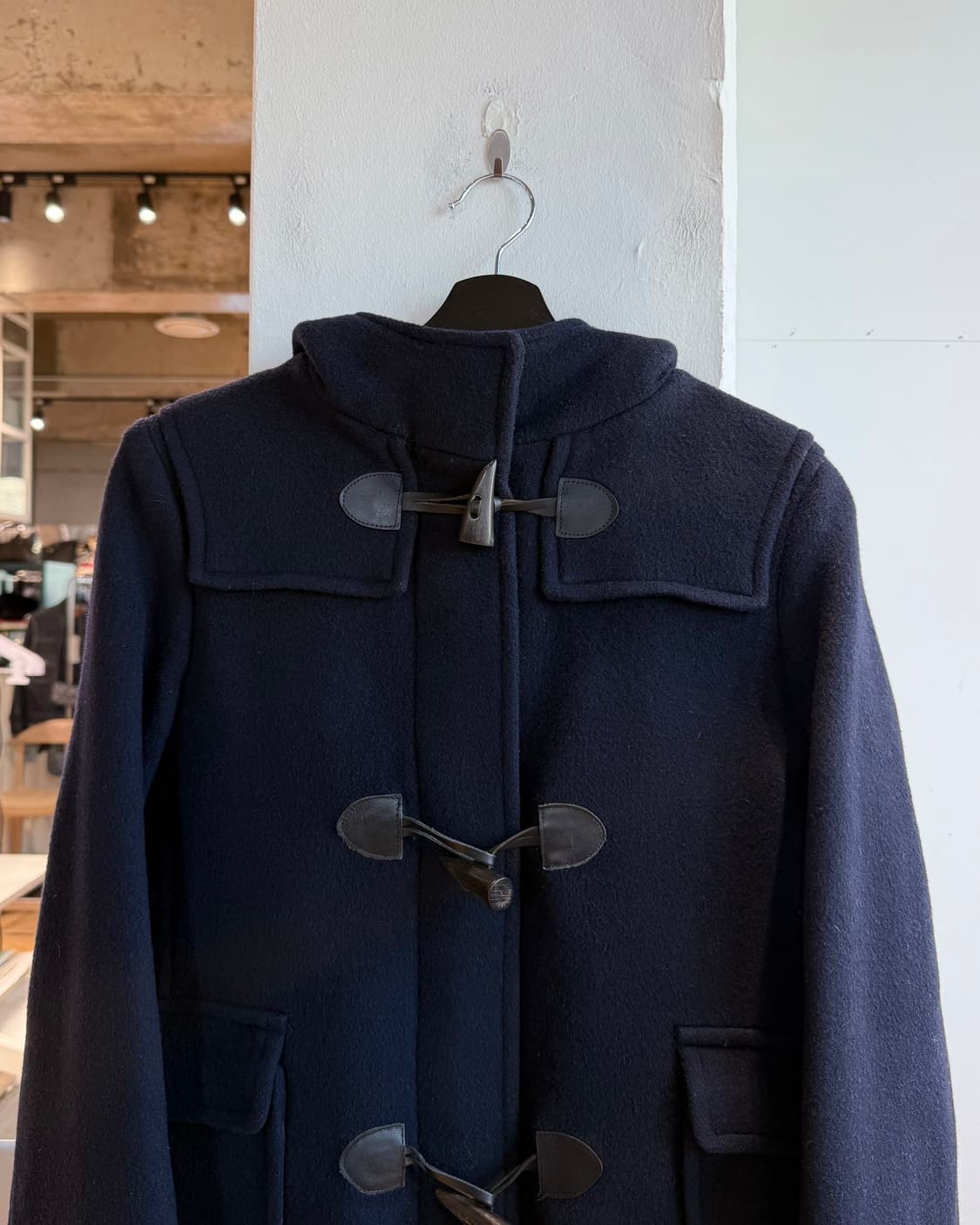 버버리 네이비 더플 하프 코트  상품이미지3