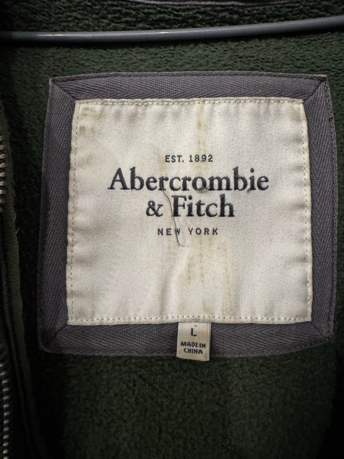 아베크롬비 완두콩그린 후드집업 상품이미지2