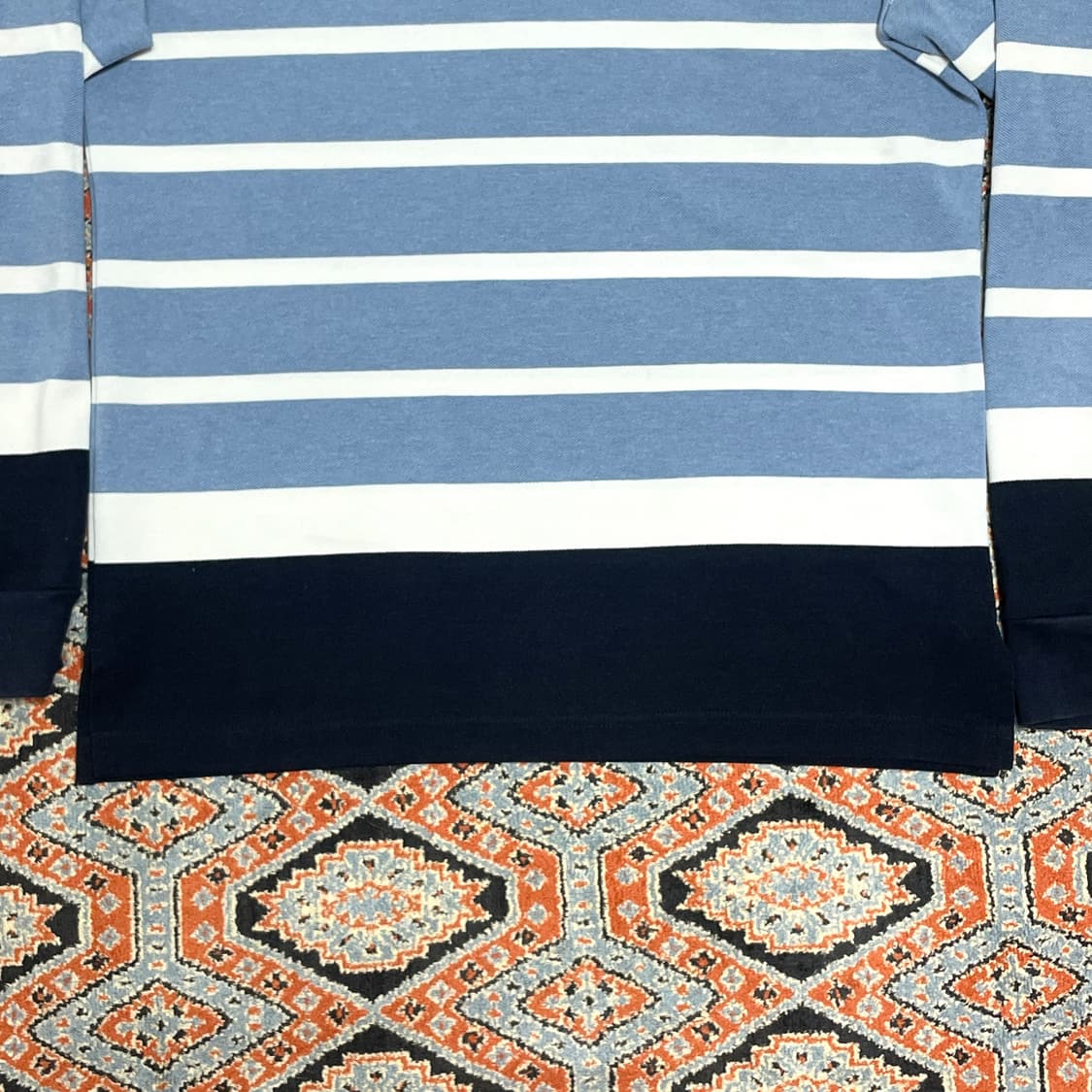 빈폴 네이비 긴팔 스트라이프 카라티셔츠 남성100  상품이미지3