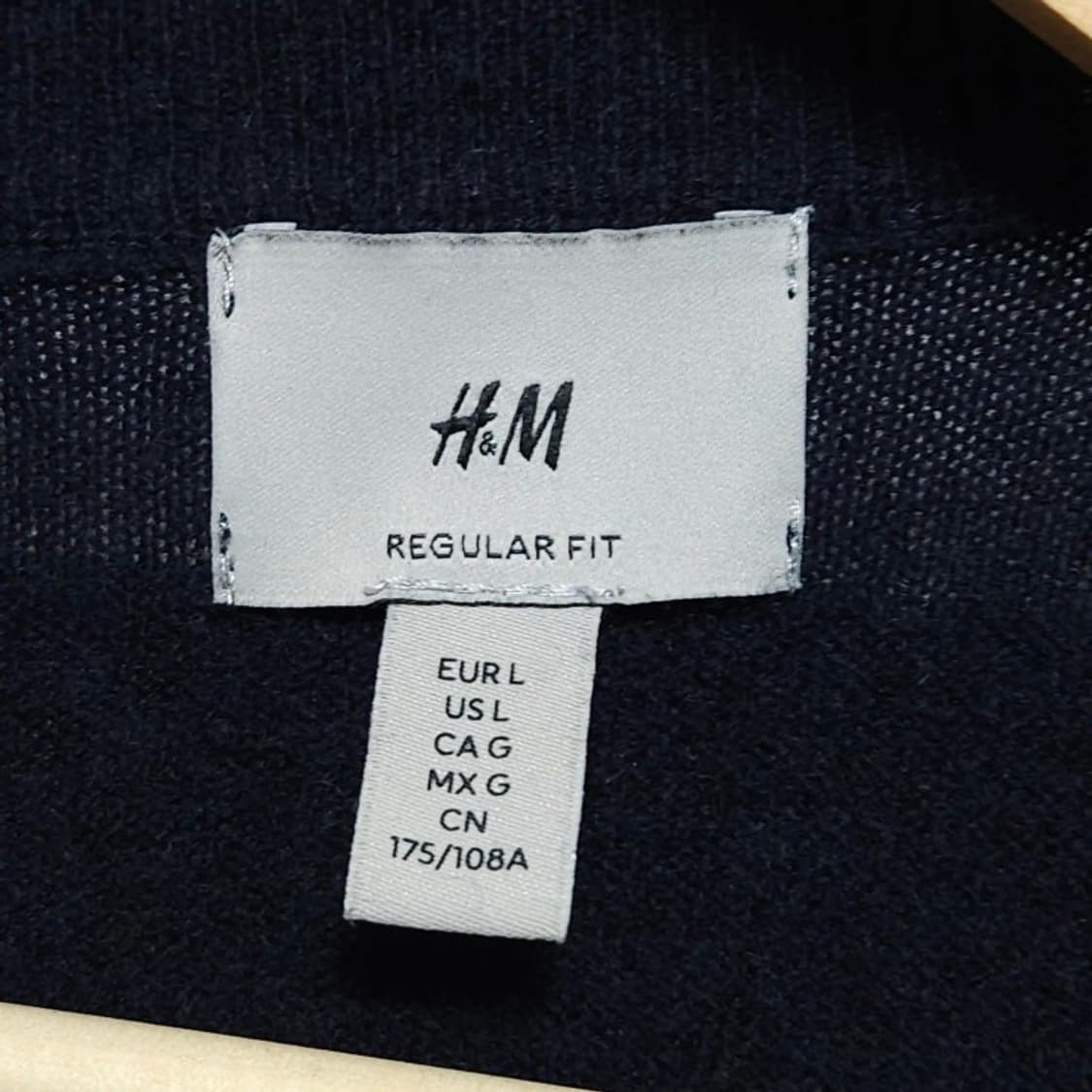 100)H&M 캐시미어100% 니트 네이비 상품이미지3