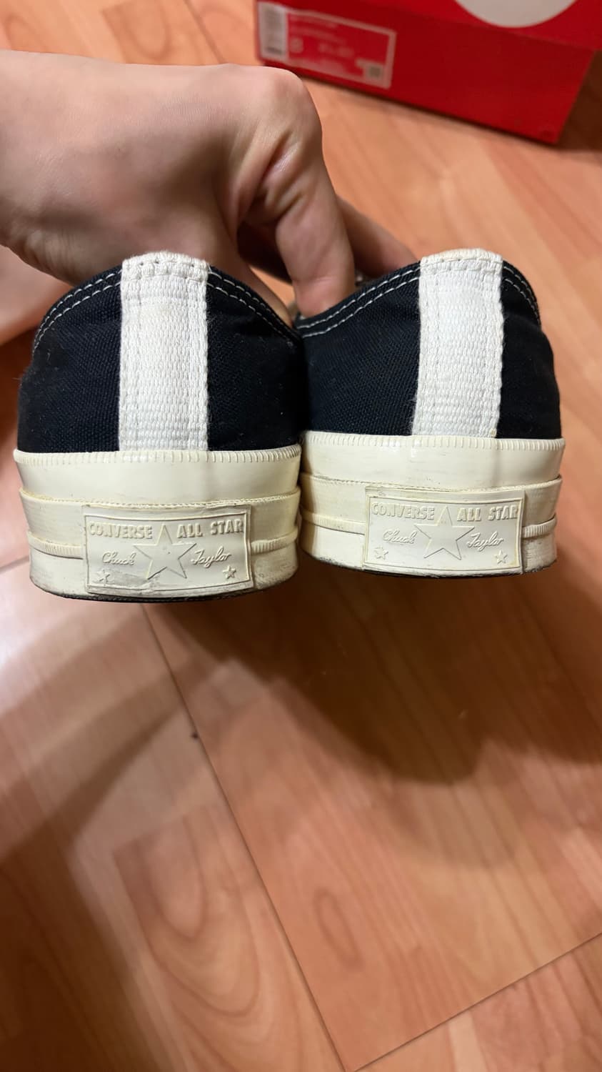 컨버스 x 플레이 꼼데가르송 척 70 로우 블랙 265 상품이미지5