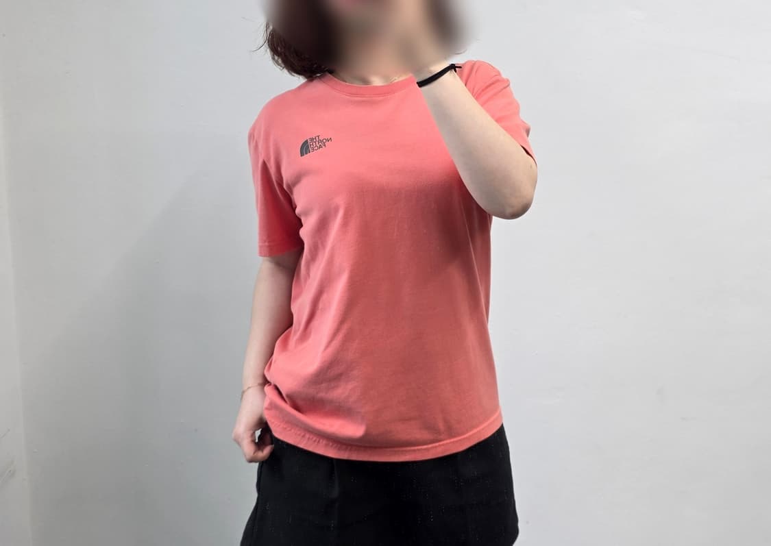 [프립]노스페이스 반팔티 코랄 핑크 상품이미지1