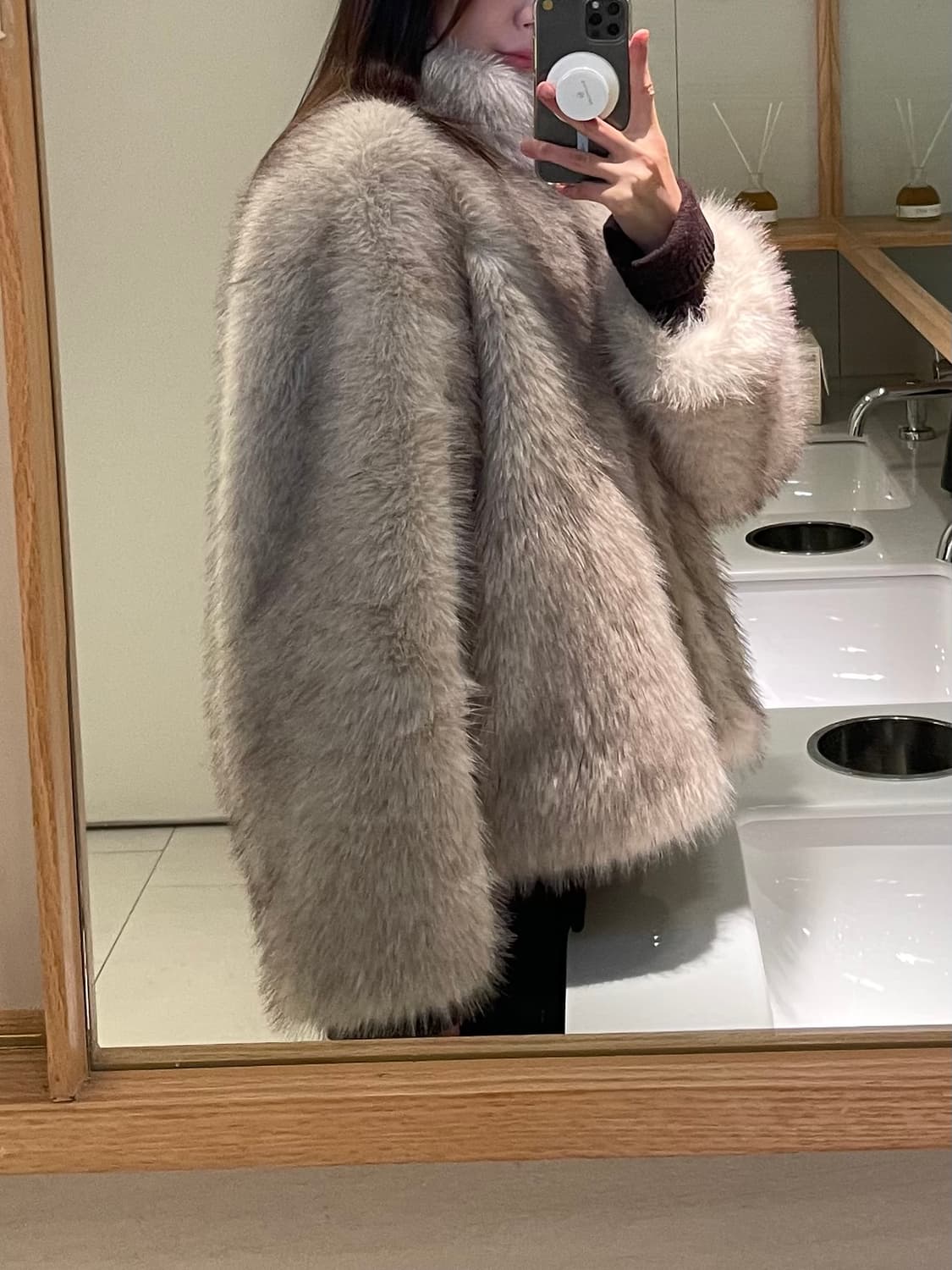 모노하 퍼자켓 fur half jacket 상품이미지2