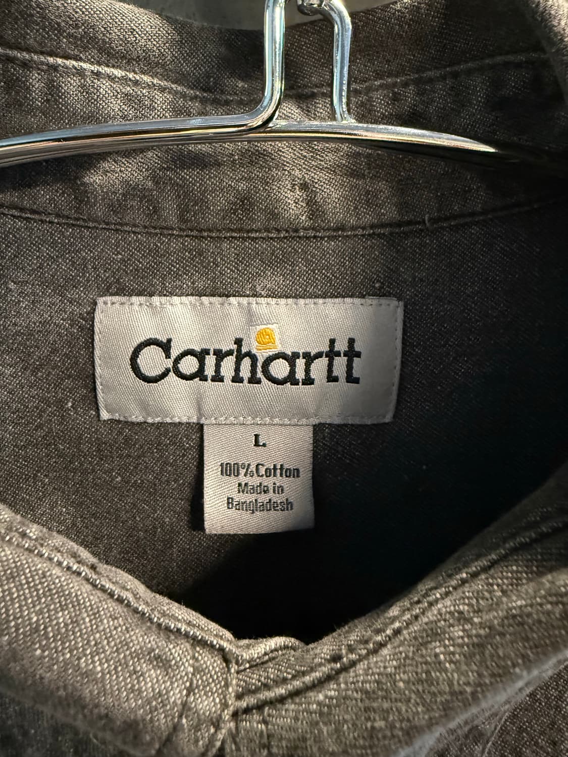 L 칼하트 CARHARTT 워크 셔츠 FR 패치 워싱 그레이 상품이미지6