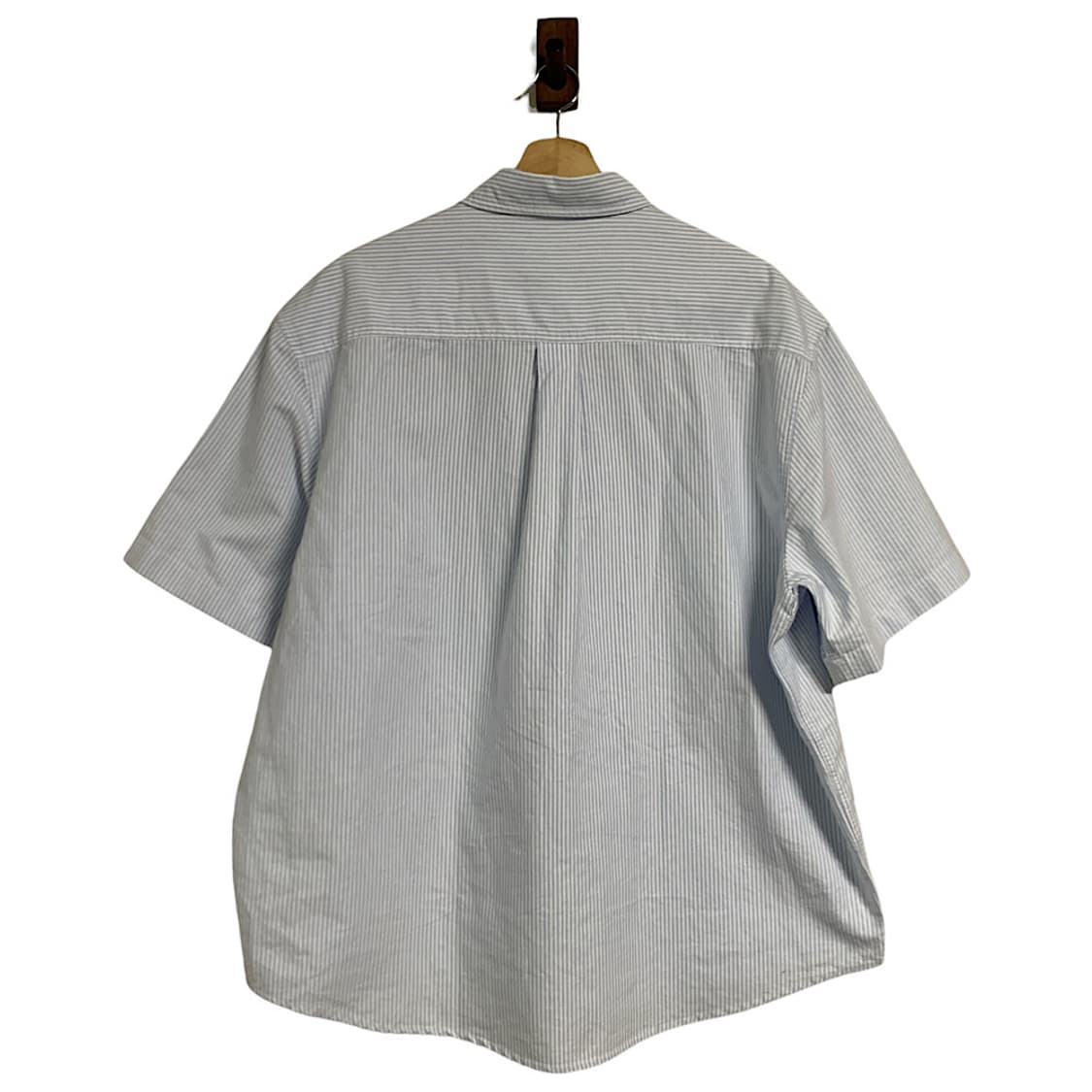 무신사 스탠다드 오버핏 옥스포드 스트라이프 반팔 셔츠 L 상품이미지4