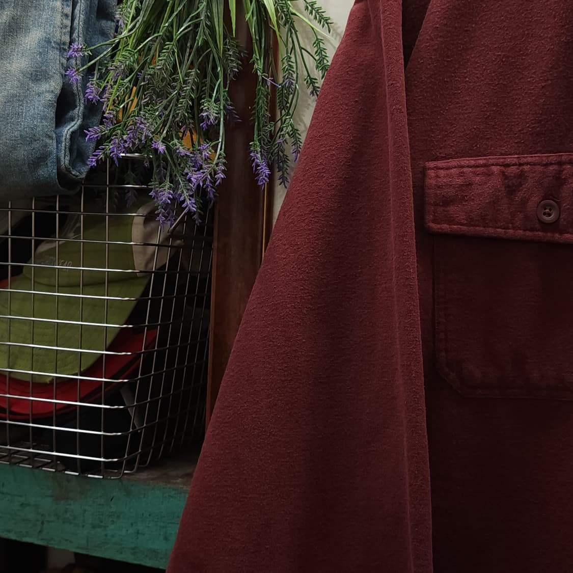 90s 엘엘빈 워크셔츠 헤비코튼 투포켓 샤모아 셔츠 오크 레드 브라운xl 상품이미지7