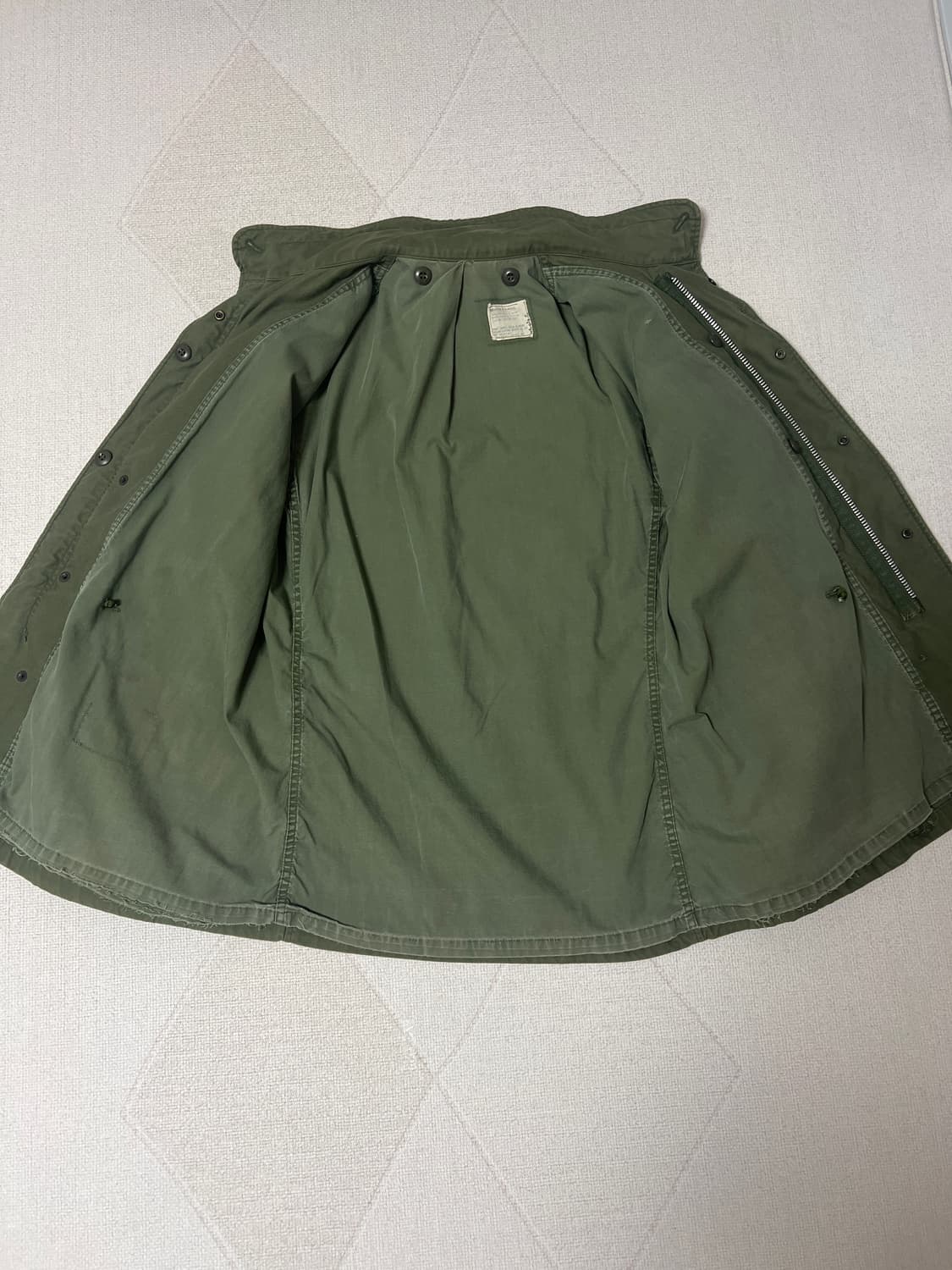 m65 필드자켓 2세대 스몰 레귤러 존오운베이 은색 지퍼 상품이미지4