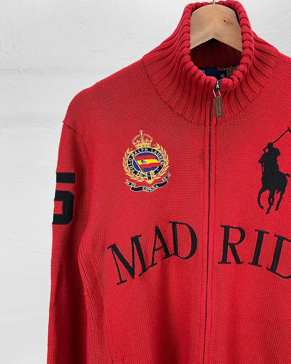폴로 랄프로렌 레드 치프키프 마드리드 패치업 니트 집업 자켓 상품이미지2