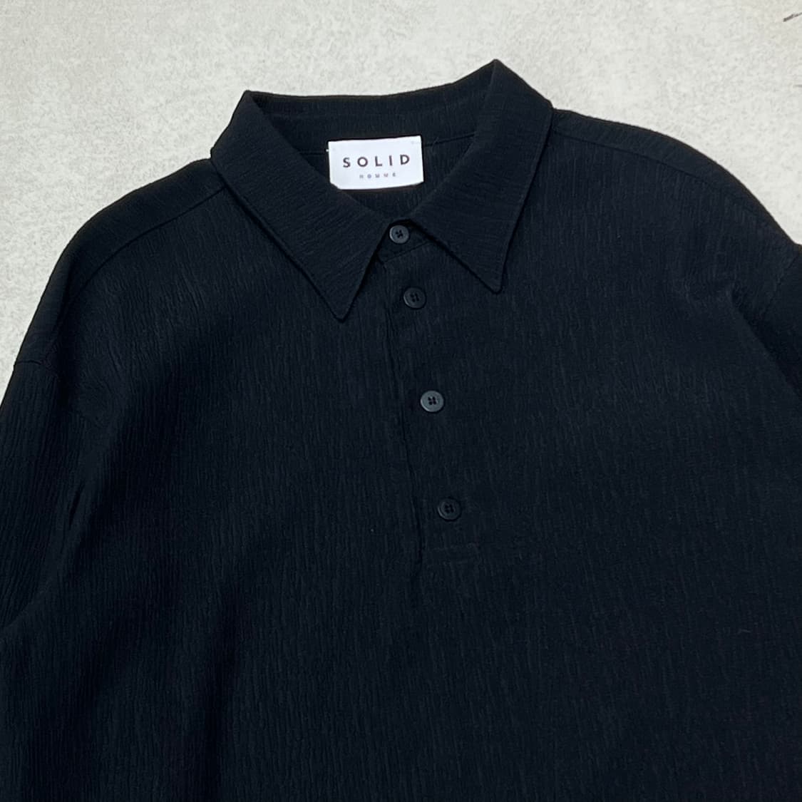 솔리드옴므 플리츠 카라티셔츠 s10722 상품이미지3