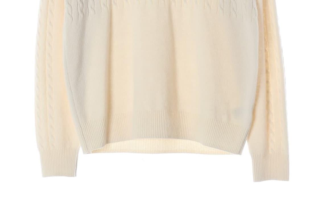 라코스테 울 블렌드 꽈배기 니트 M 상품이미지4