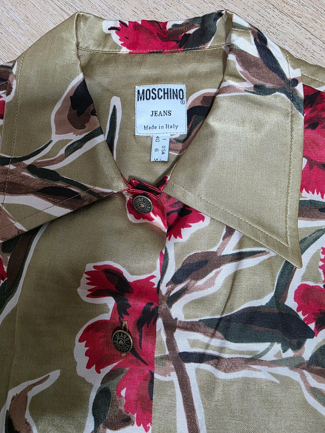 모스키노 진스 플라워 프린트 셔츠 상품이미지2