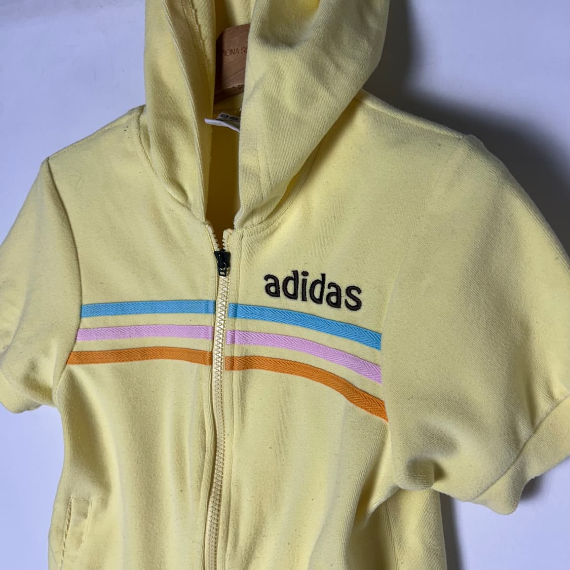 [adidas] 아디다스 올드스쿨 배색 반팔 후드집업 상품이미지2