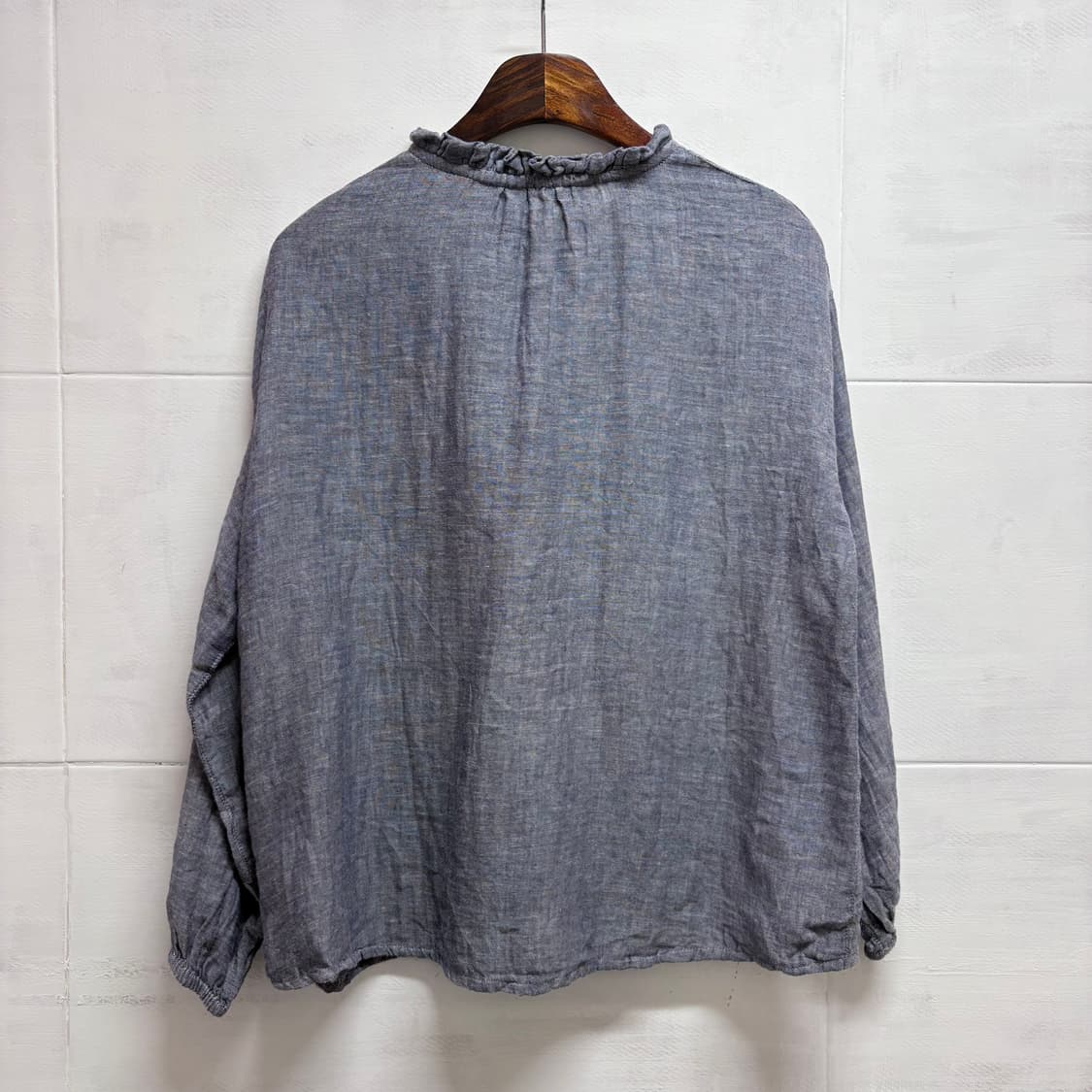 pyumosso 코튼 프릴 모리걸 긴팔 블라우스 M JPN 상품이미지5