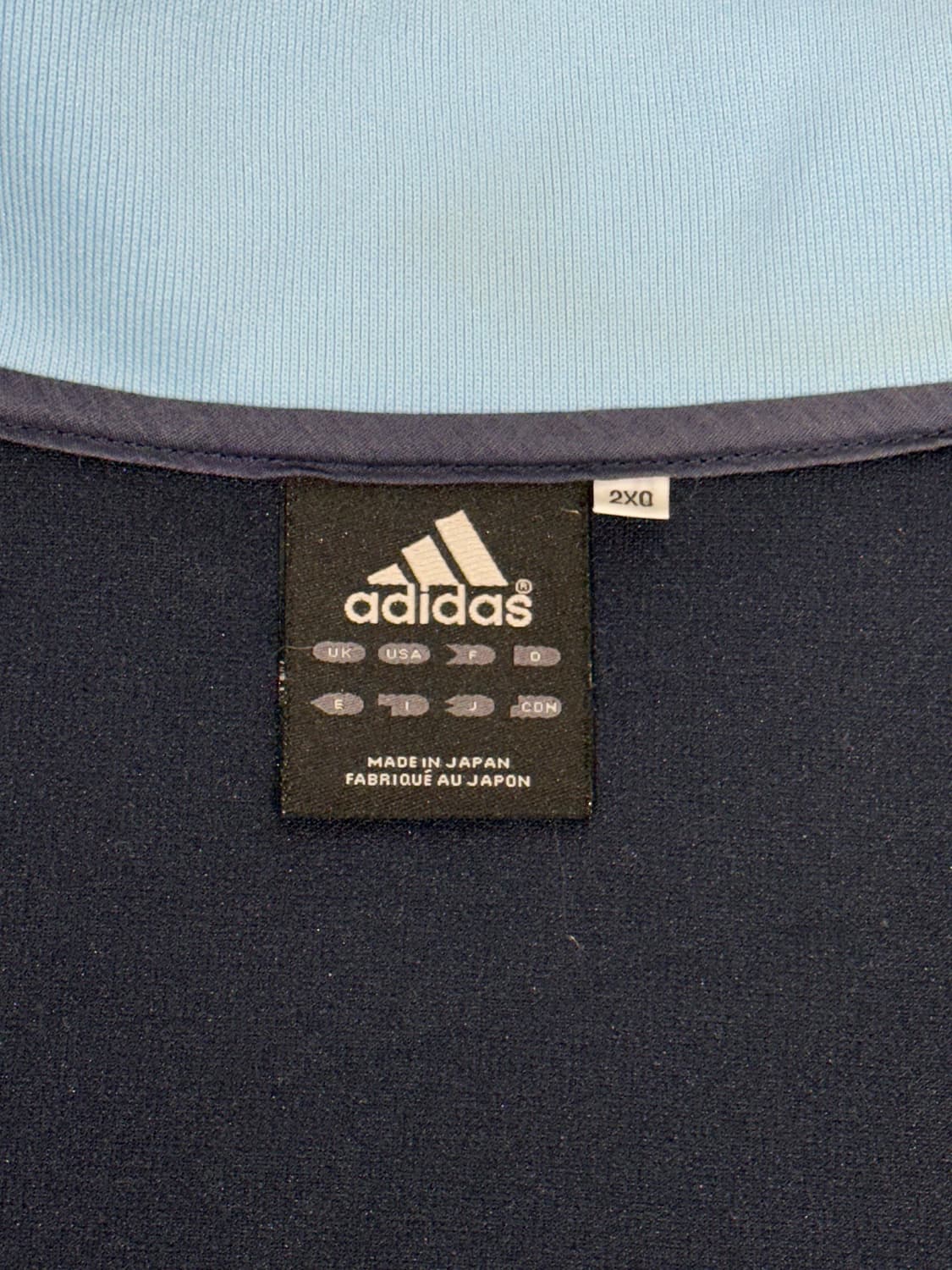 아디다스 네이비 스카이 블루 삼선 오버핏 올드스쿨 트랙탑 져지 2XL 상품이미지7