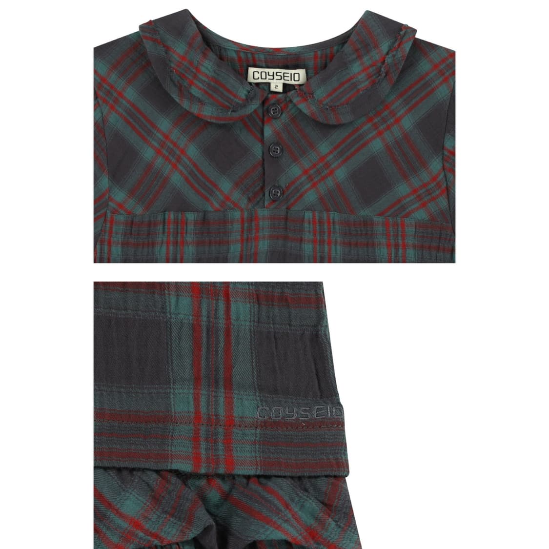 [2] 코이세이오 26ss 체크 원피스 퍼플 드레스 상품이미지3