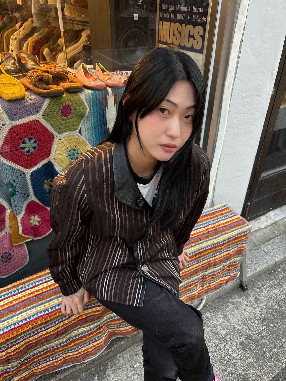 Reversible Leather Jacket – Black 상품이미지1