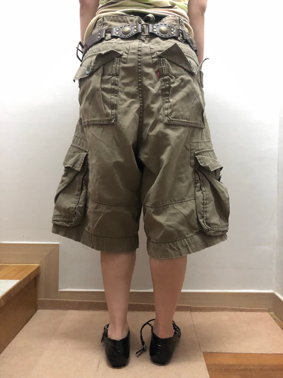 빈티지 리바이스 카키 카고 버뮤다 팬츠 상품이미지2