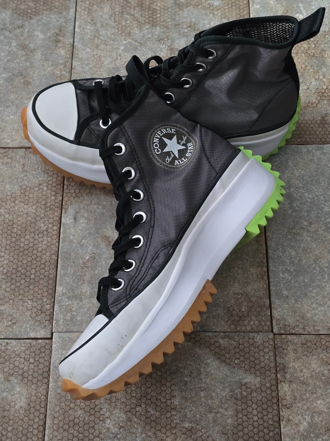 (240)컨버스 런스타 하이크 콘크리트 히트 블랙 하이  상품이미지5