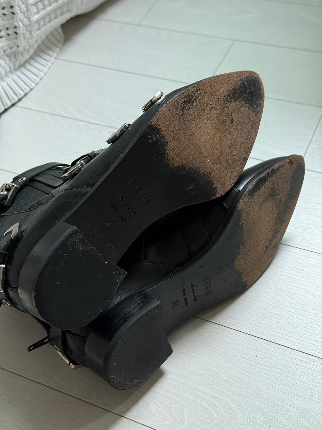 MSGM 블랙 버클 부츠 37 240 상품이미지3