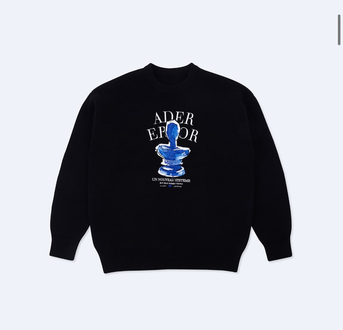 아더에러 트로피 로고 니트 블랙 A2 상품이미지1