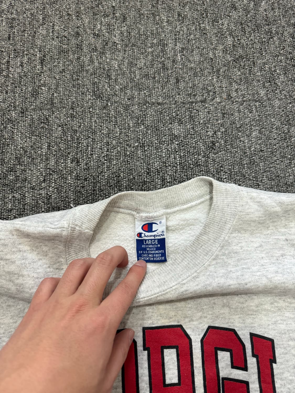 90s 빈티지 챔피온 멜란지 그레이 스웻 L 웨어하우스 러셀  상품이미지4