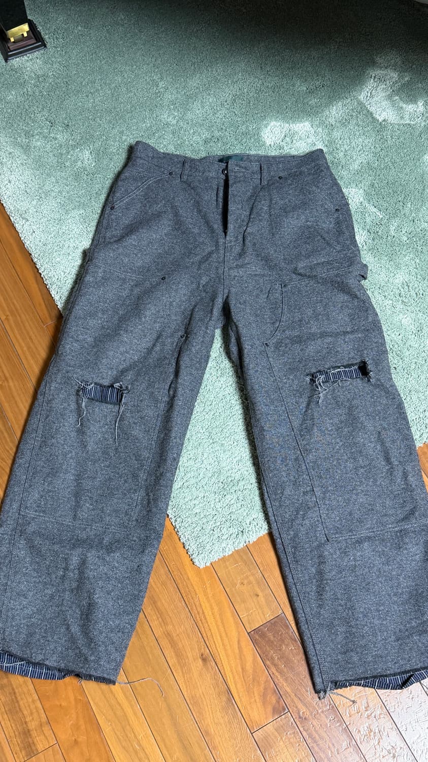 [2] 언더마이카 빈티지 울 카펜터 팬츠 그레이 상품이미지1