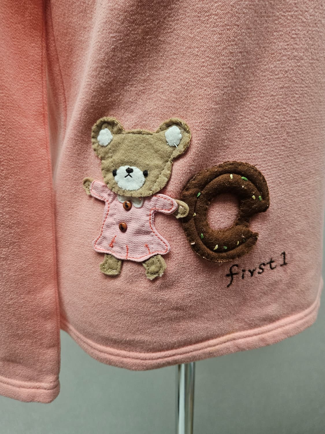 퍼스트원 빈티지 약기모 쿠킹클래스 곰순이 패치 티셔츠 S 44 상품이미지4