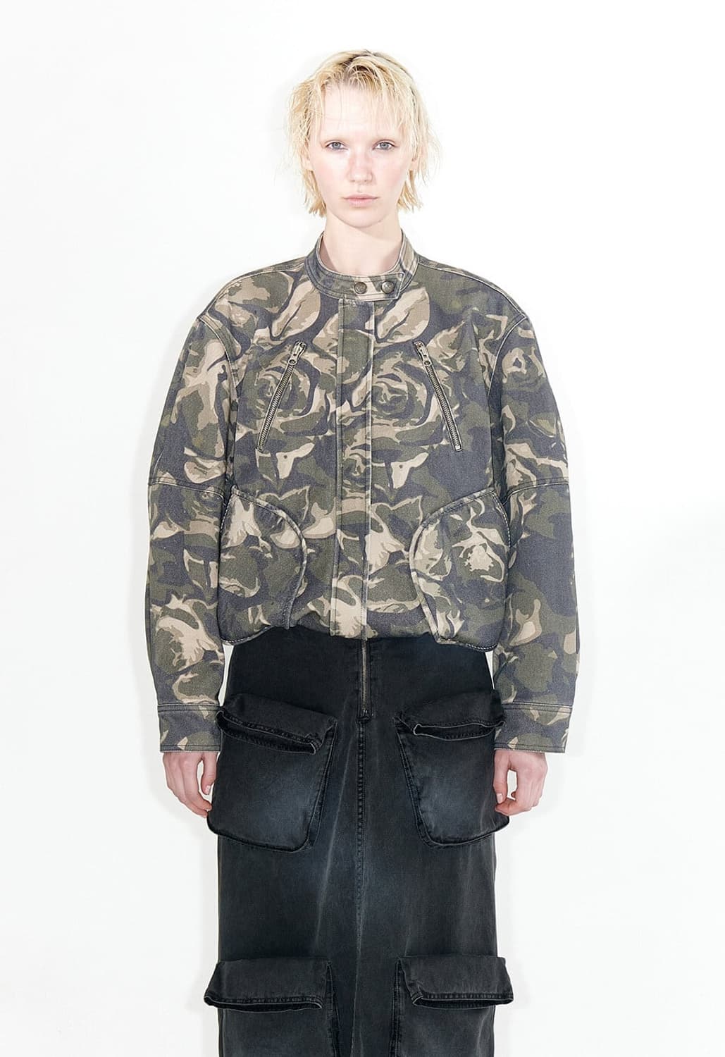 오픈와이와이 그린 카모플라쥬 봄버 자켓 상품이미지3