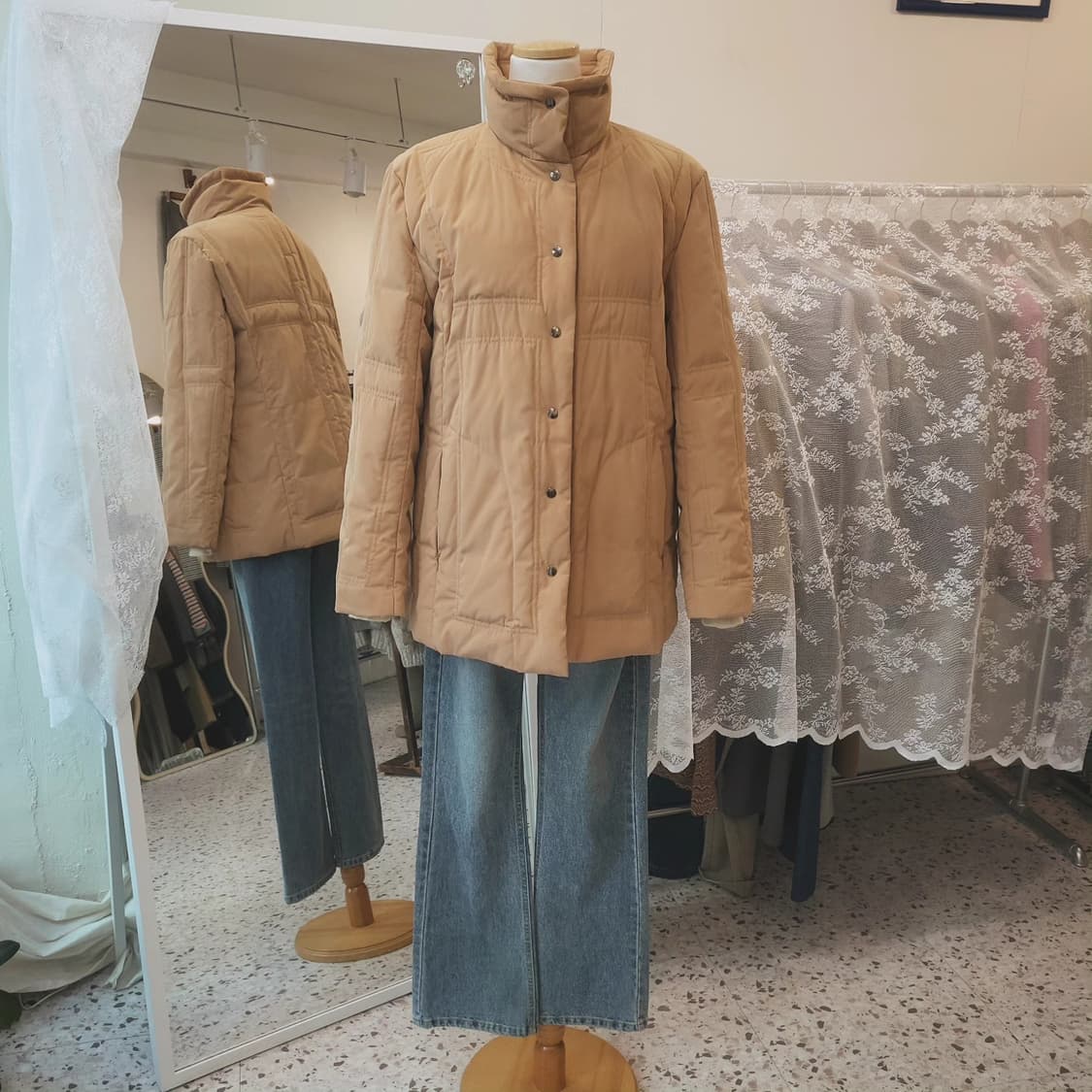 Cecioucela 머스터드 덕다운 하프패딩 (하자 세일) 상품이미지8