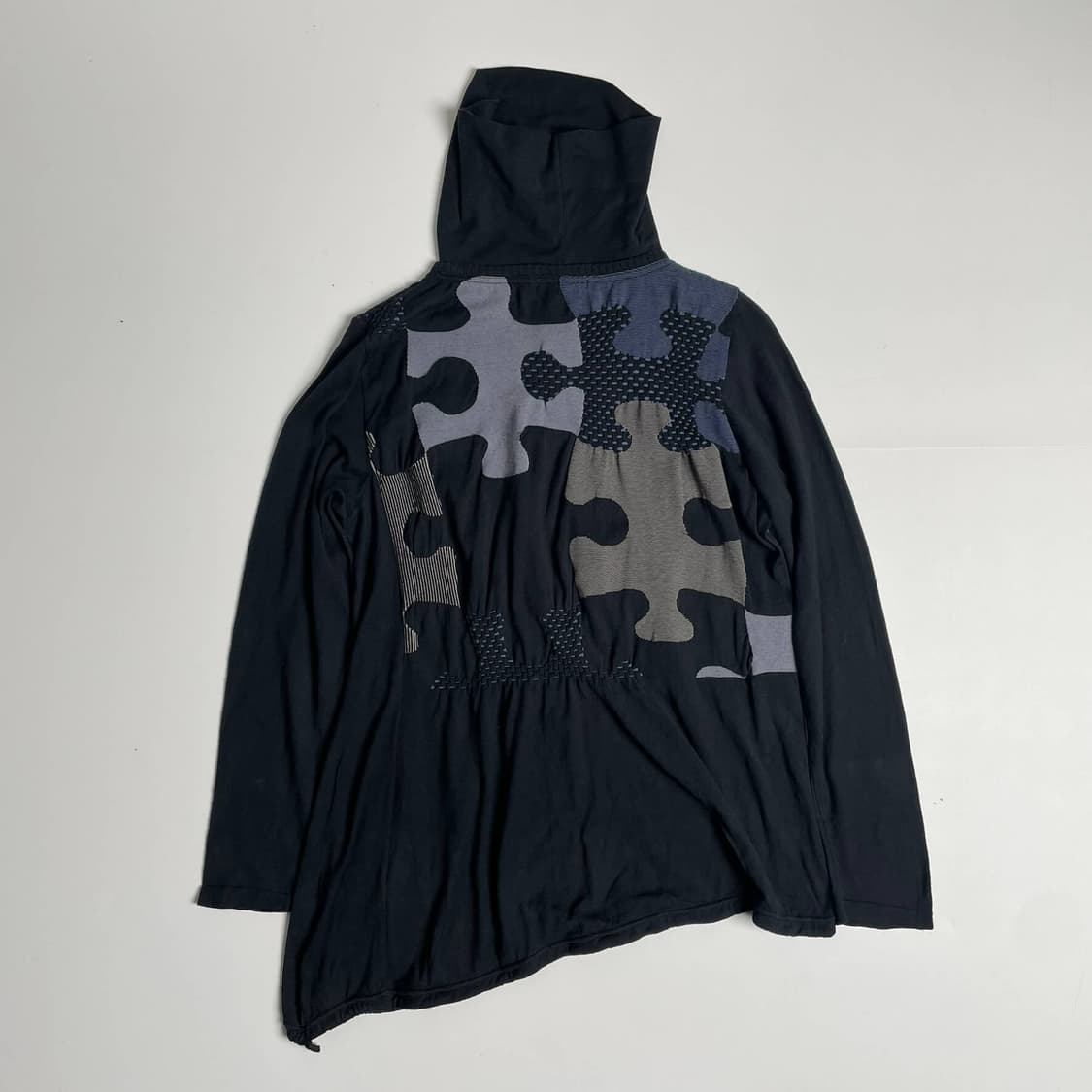 i+mu 퍼즐 패턴 홀 터틀넥 롱슬리브 상품이미지7