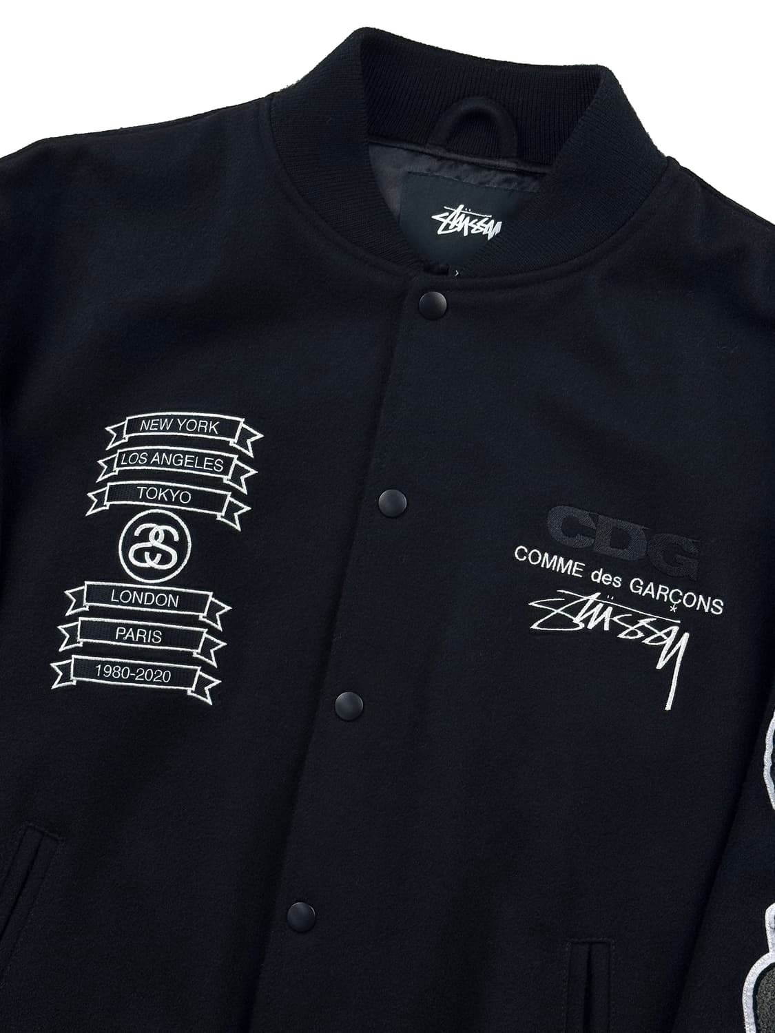 스투시 x CDG 바시티 자켓 상품이미지4