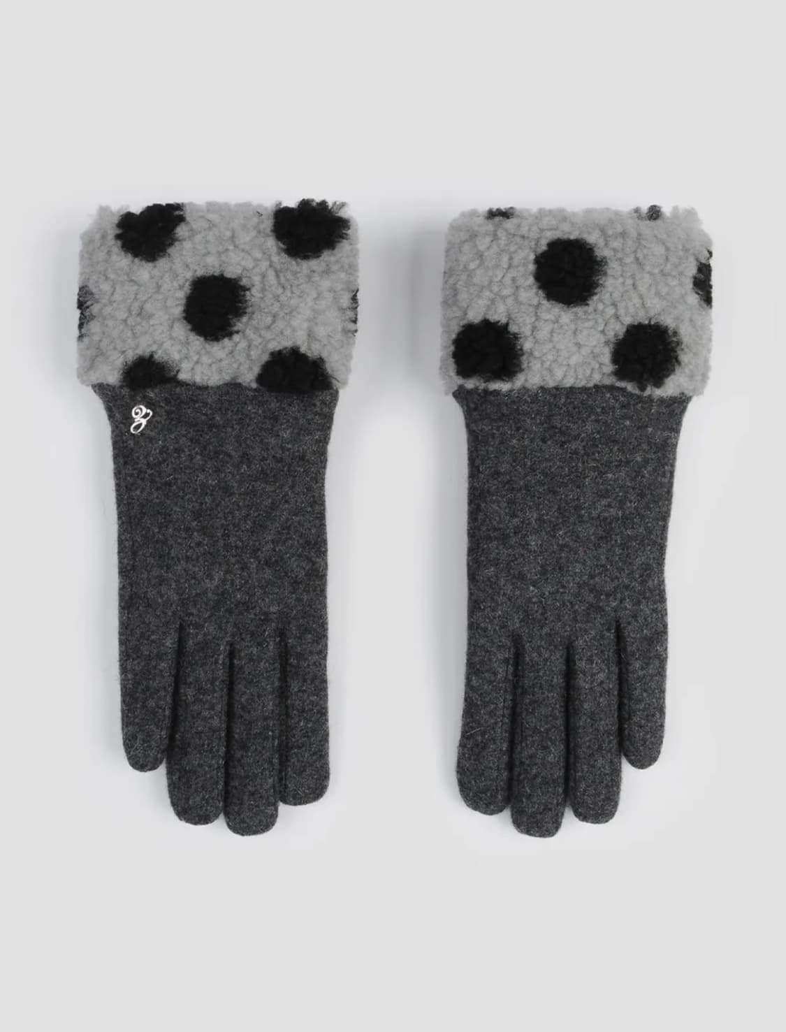새상품, 택포) 에이레브 폴카 도트 모직 울 장갑 (그레이) 상품이미지1