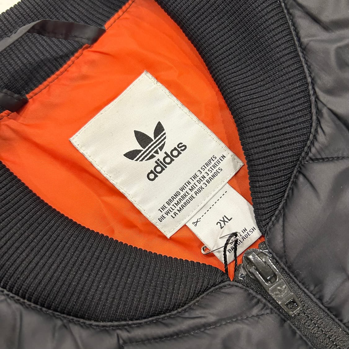 [2XL] 아디다스 퀄팅삼선 블랙 패딩 자켓 B66 상품이미지3
