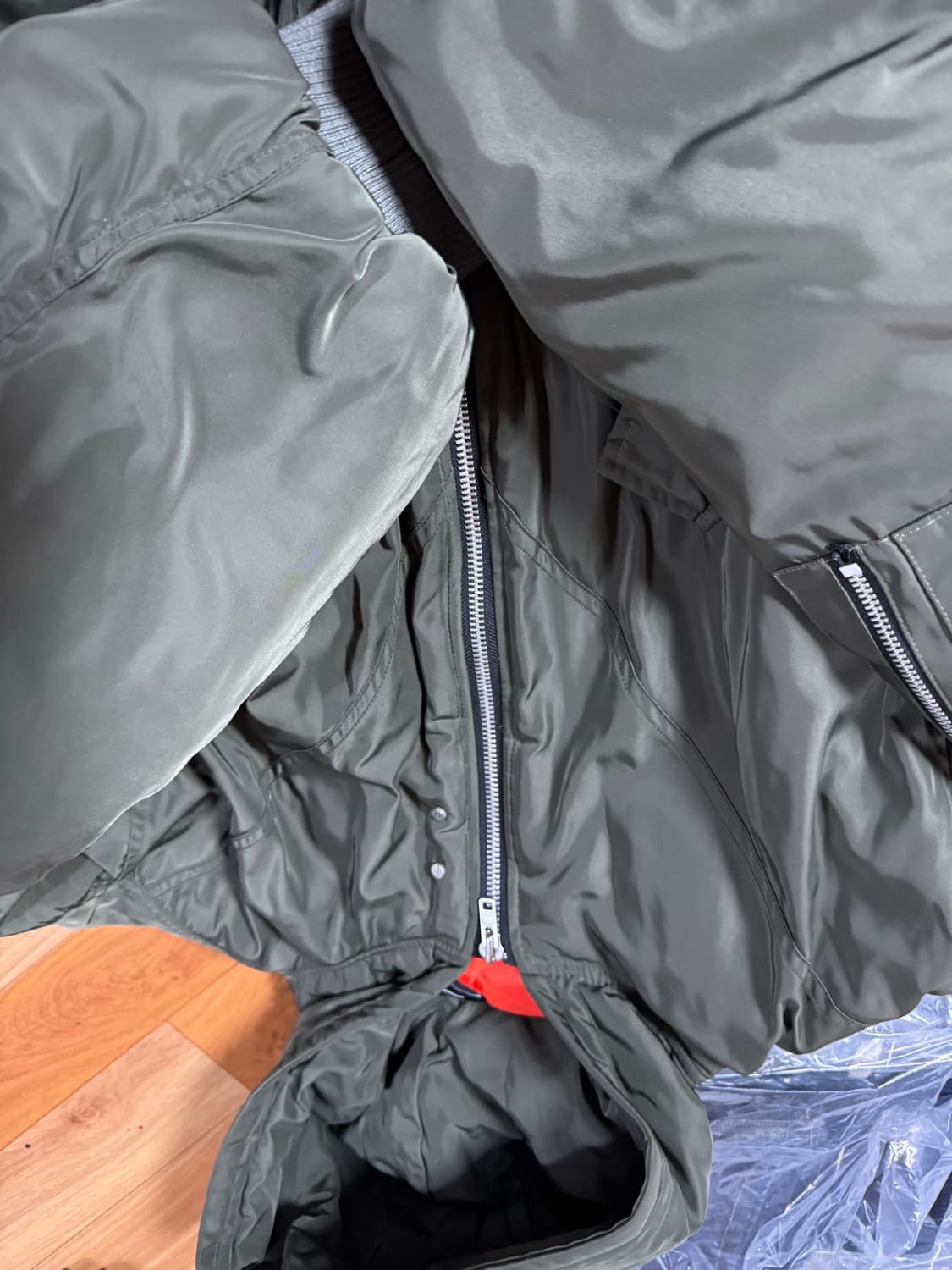 로어링라드 SHIRING HOOD MA-1 카키 항공점퍼새상품 수준 상품이미지3