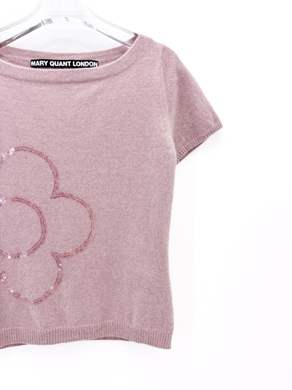 마리퀀트런던 플라워 스팽글 반팔 니트 상품이미지3