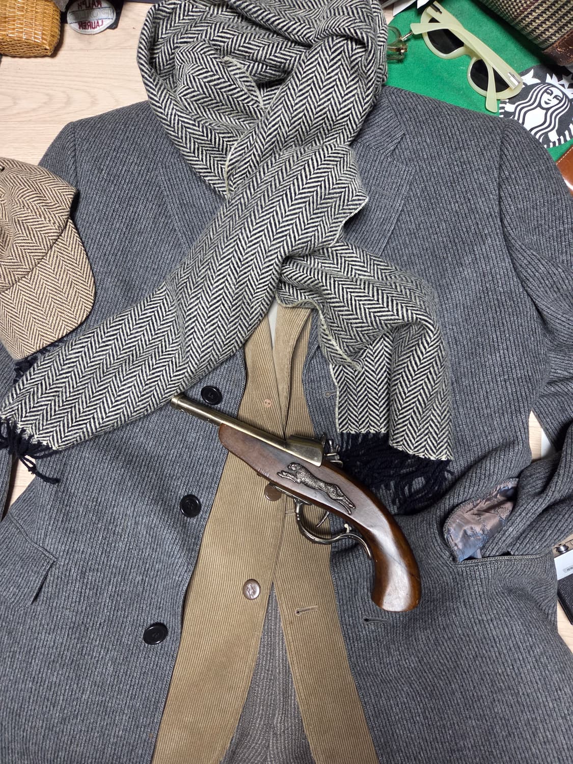 NINA RICCI 클래식 코트 그레이 수트 정장  상품이미지5