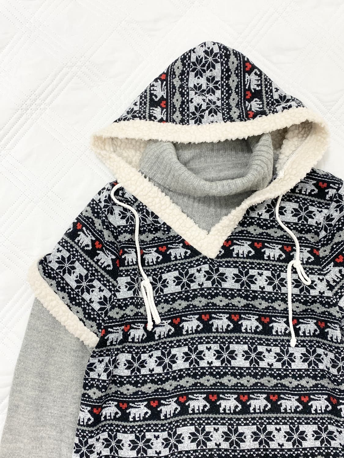 ꒰ঌ 눈꽃 노르딕 후드 니트 세트 ໒꒱ 상품이미지3