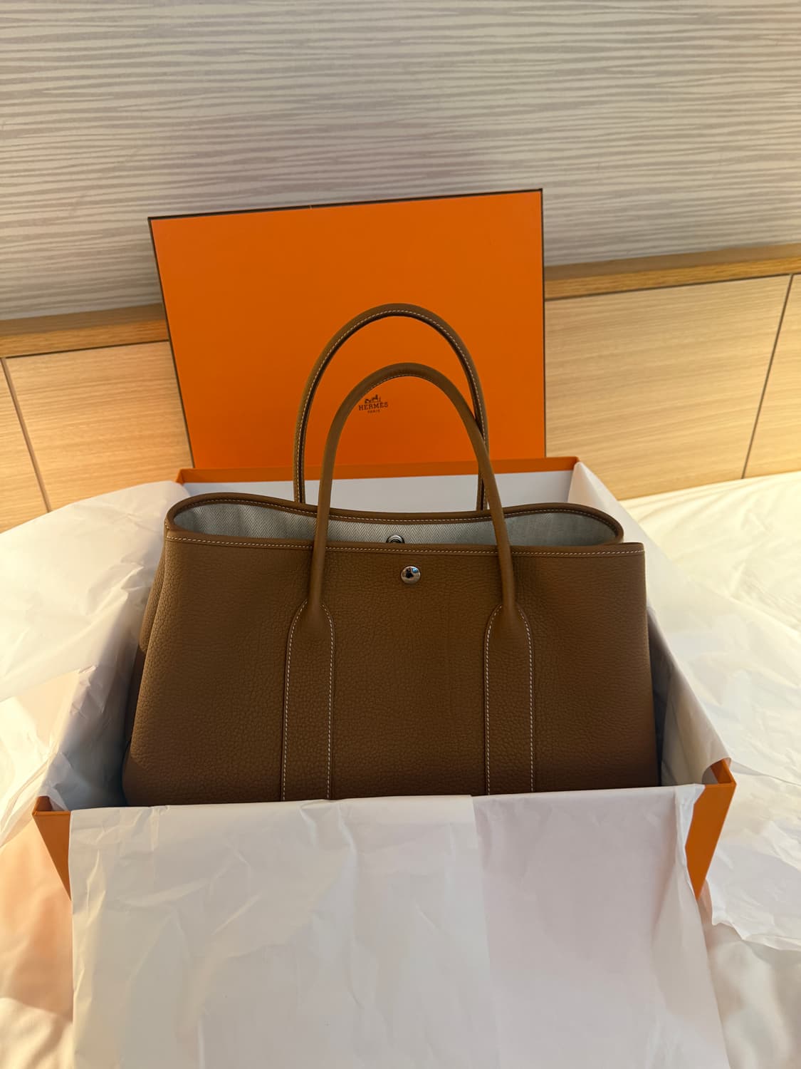 에르메스 가든파티 36 골드 새상품 상품이미지3