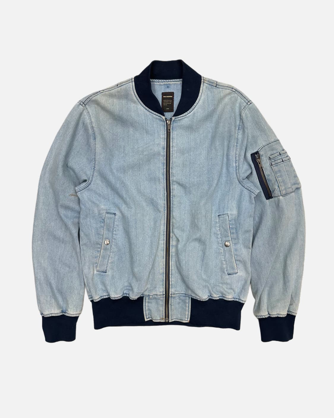 washed denim bomber jacket 상품이미지1