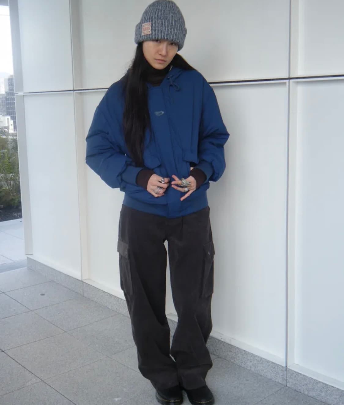 Twotone Beanie Navy 상품이미지1