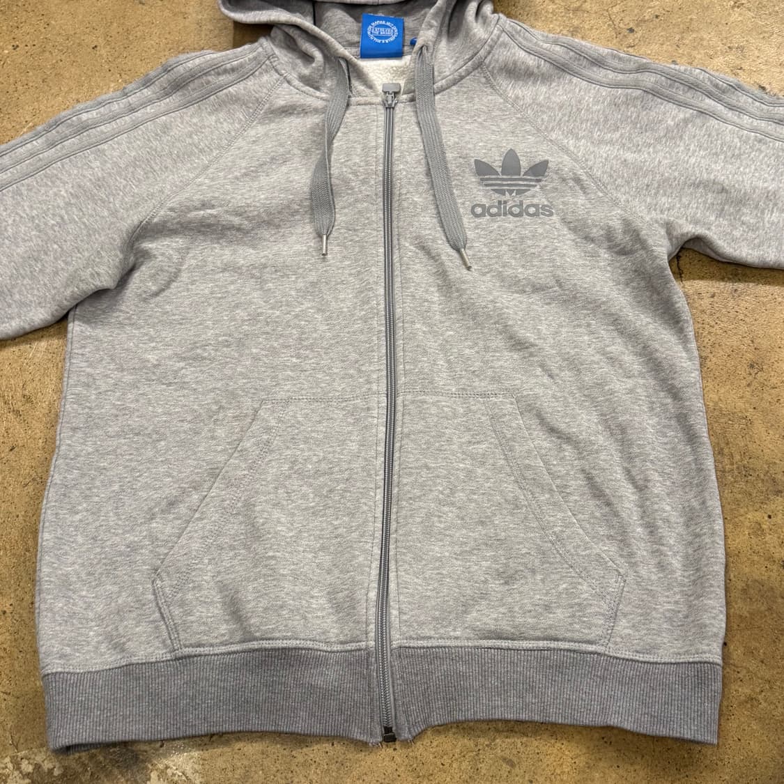 아디다스 오리지널 파이어버드 올 그레이 후드집업 상품이미지3